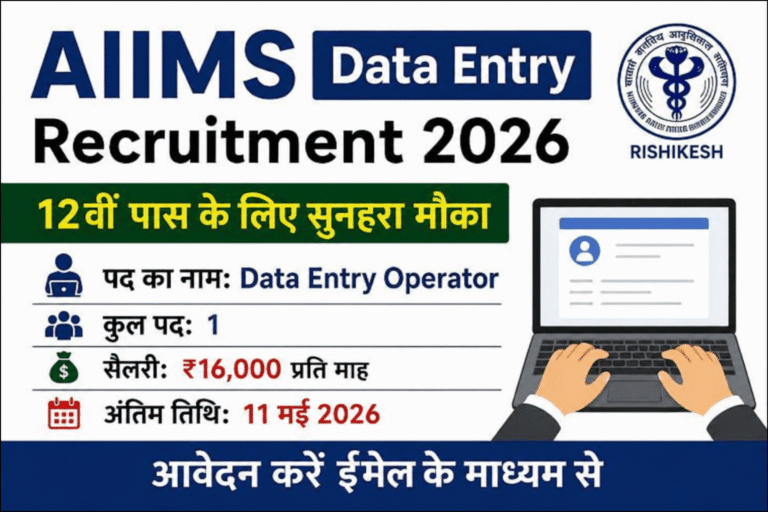 AIIMS Data Entry Recruitment 2026